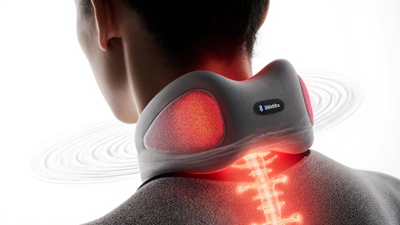 RelaxaPro X9 cihazının omurga boyunca 3D hareketli başlıkları gösteriliyor.