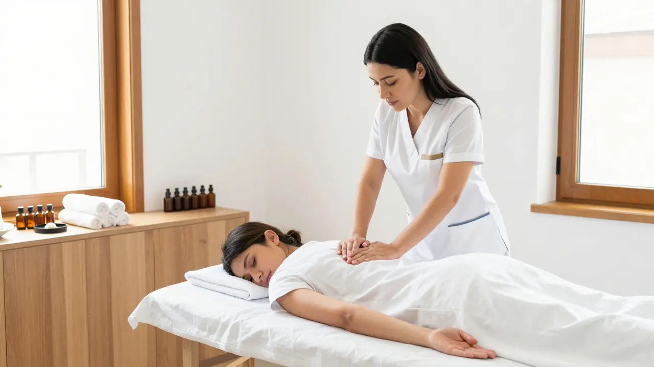 Profesyonel ve huzurlu bir spa masaj seansı